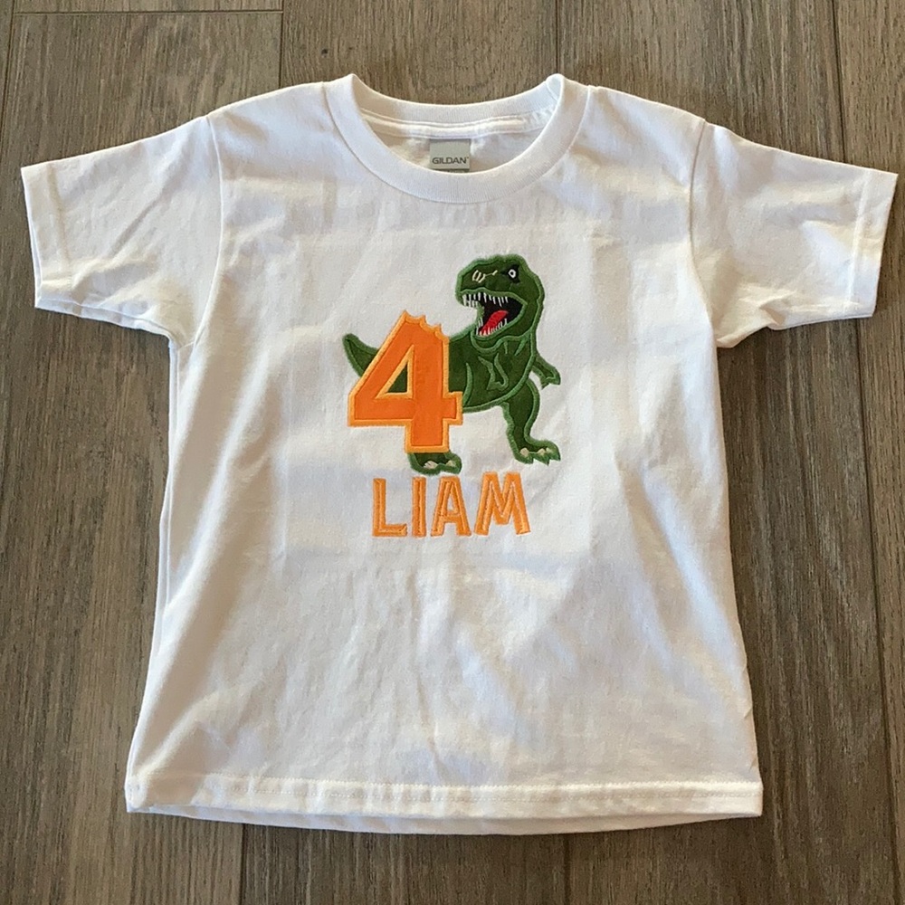 Boys Liam 4 Dinosaurs T-shirt